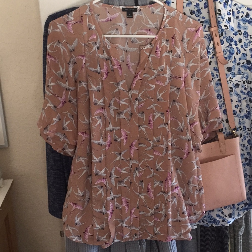 Nude blouse by Ann Taylor